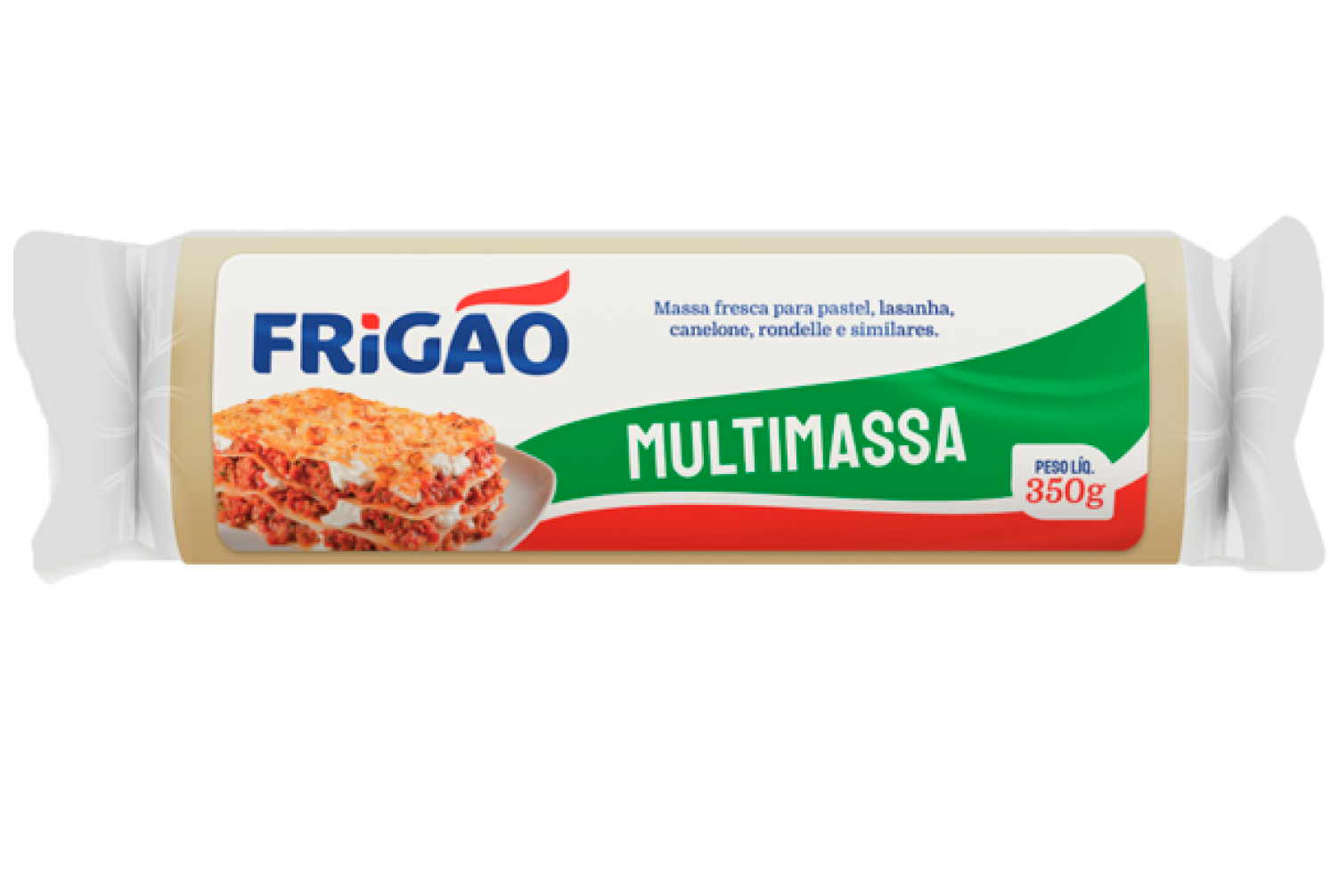 MASSA MULTIMASSA LAS/PASTEL FRIGÃO ROLO 350 GR